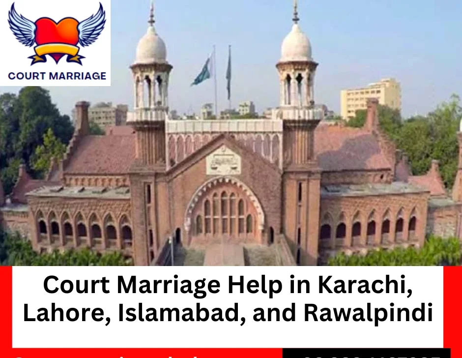 Expert services for Court marriage help in Karachi, Lahore, Islamabad and Rawalpindi, Pakistan.